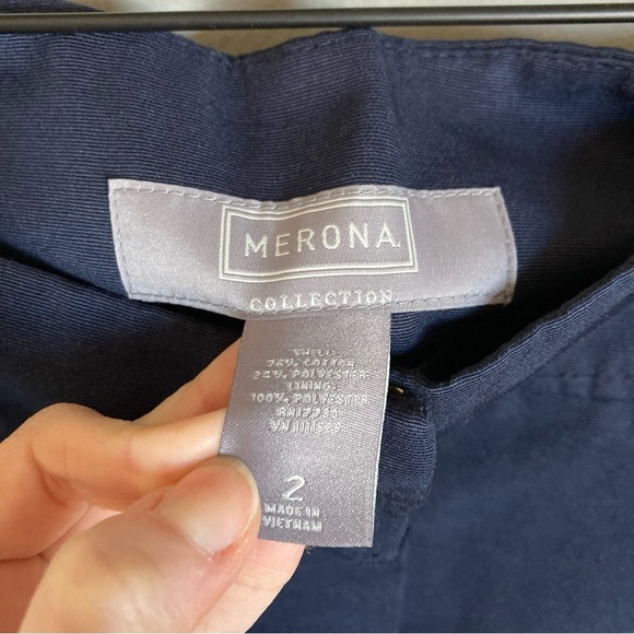 Merona Navy Blue Skirt Size 2 - Picture 3 of 4